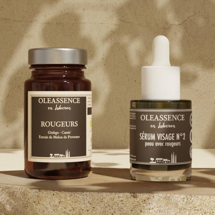 Peau avec rougeurs Sérum visage bio
